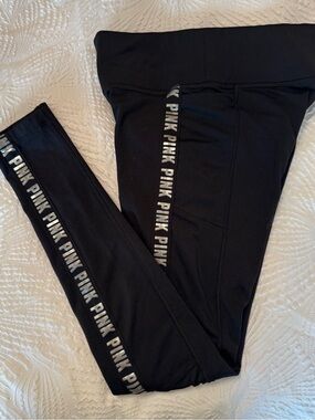 PINK Victoria's Secret Cozy Black Lounge Leggings XS